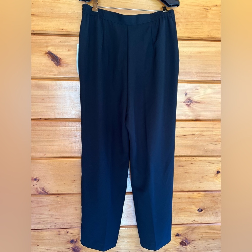 NWT Norton McNaughton Sz 12 Black Dress Pants High Rise 33.5” Inseam